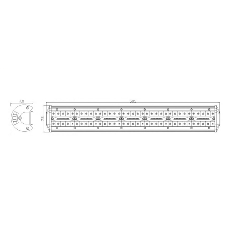 LED ramp ATV Combo 50,5cm, E9  140 x 1,5W 210W  1