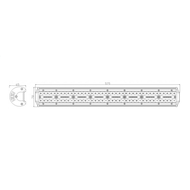 LED ramp ATV Combo 57,5cm, E9 160 x 1,5W 240W  1